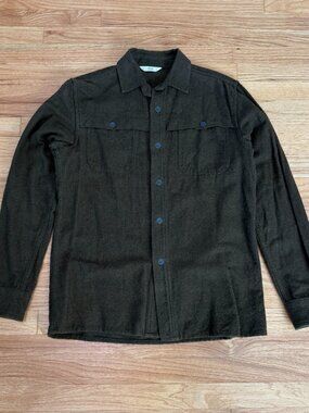 3sixteen Brushed Cotton Hunting Flannel in Dark Green Small